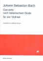 Concerto nach italienischem Gusto BWV971 fr 4 Violinen Partitur und Stimmen