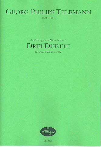 3 Duette aus Der getreue Music-Meister fr 2 Violen da gamba Partitur und Stimmen