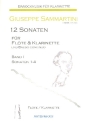 12 Sonaten Bd.1 (Nr.1-4) fr Flte, Klarinette und Bc Spielpartitur Flte und Klarinette