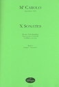 10 Sonaten Band 1 (Nr.1-5) fr 2 Viole da gamba (Fagotte/Violoncelli) und Bc Partitur und Stimmen (Bc nicht ausgesetzt)