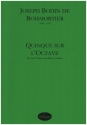 Quinque sur L'Octave fr 4 Violinen und Bc Partitur und Stimmen (Bc ausgesetzt)