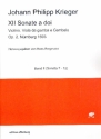 12 Sonate a doi op.2 Band 2 (Nr.7-12) fr Violine, Viola da gamba und Cembalo Partitur und Stimmen