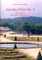 Sonate a Trois en si mineur No.2 fr Violine (Flte) und Gitarre Partitur und Stimme