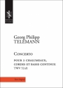 Georg Philipp Telemann, Concerto pour 2 chalumeaux en r mineur TWV 52 2 cl en sib, orchestre  cordes et continuo Conducteur + 5 parties spares