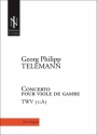 Georg Philipp Telemann, Concerto pour viole de gambe en la majeur TWV  viole de gambe (ou alto), orchestre  cordes et continuo Conducteur + 5 parties spares
