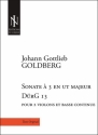 Johann Gottlieb Goldberg, Sonate  3 en ut majeur DrG 13 2vl, clavier et continuo Conducteur + 3 parties spares