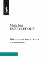 Marie-Jos Ledoux, Ballade en sol mineur piano seul partition