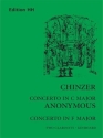 Chinzer, Giovanni/Anon. Concertos in F major/C major  Keyboard reduction