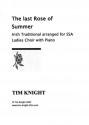 Arr: Tim Knight Last Rose of Summer choral (upper voices)