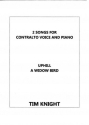 Tim Knight 2 Contralto Songs voice & piano