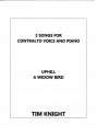 Tim Knight 2 Contralto Songs voice & piano