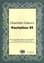 Variation no.11 for 1 recorder player ((SoSA) and piano