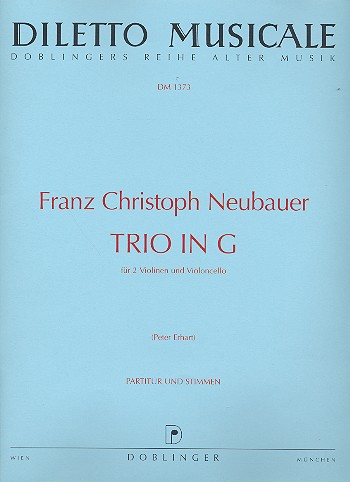 Trio G-Dur fr 2 Violinen und Violoncello Partitur und Stimmen