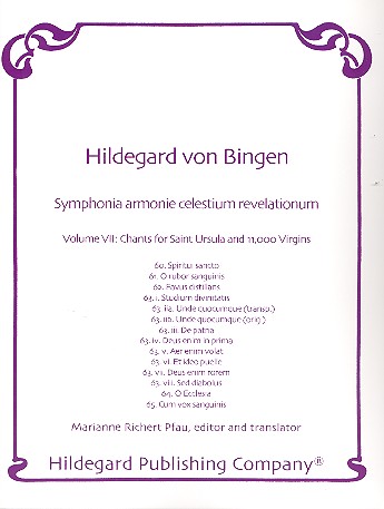 Symphonia armonie celestium revelationum vol.7 chants for Saint Ursula and companions