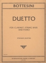 Duetto for clarinet, string bass and piano score and parts