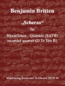 Scherzo fr 4 Blockflten (SATB) Partitur und Stimmen