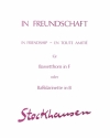 In Freundschaft op.46 4/5 fr Bassetthorn in F (Bassklarinette in B)
