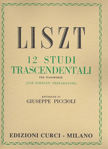 12 studi trascendentali per pianoforte (con esercizi preparatori) Piccioli, G., rev.