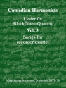 Lieder Band 3: Comedian Harmonists fr Blockflten-Quartett (AATB)  Partitur und Stimmen