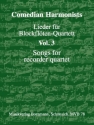 Comedian Harmonists Lieder Band 3 fr Blockflten-Quartett (AATB)  Partitur und Stimmen