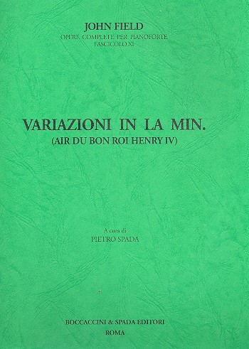 Variazioni la minore (air du bon roi Henry IV) per pianoforte Spada, P., rev.