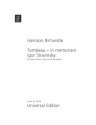 Tombeau in memoriam Igor Stravinsky for flute, clarinet, harp and string quartet score