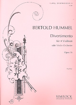 Divertimento op.36 fr 4 Violinen Partitur