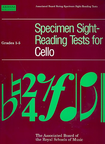 Specimen sight-reading tests grades 1-5 for cello