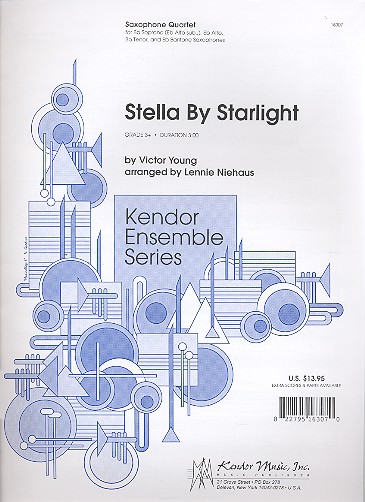 Stella by Starlight for 4 saxophones (SATB) score and parts