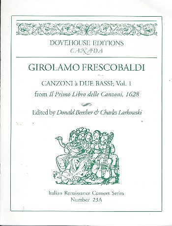 Canzoni a 2 bassi vol.1 for 2 bass instruments and bc Beecher, Donald, ed