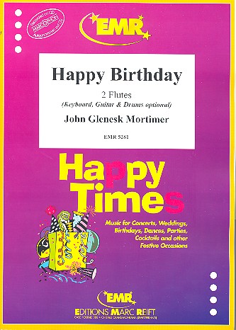 Happy Birthday for 2 flutes and piano score and parts
