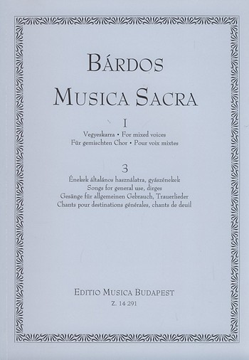 Musica Sacra Serie 1 Band 3 Gesnge fr allgemeinen Gebrauch und Trauerlieder, fr gem Chor,  Partitur