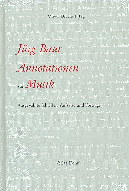 Jrg Baur, Annotation zur Musik Ausgewhlte Schriften, Aufstze und Vortrge