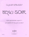 Beau soir for 4 saxophones (SATB) score and parts