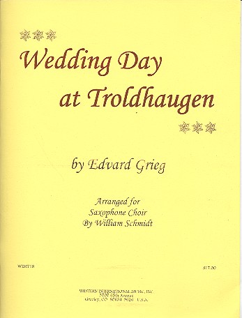 Wedding day at Troldhaugen op.65,6 for 8 saxophones (ssaattbb) score and parts