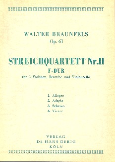Streichquartett F-Dur Nr.2 op.61  Studienpartitur