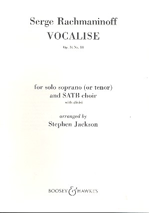 Vocalise op. 34, No. 14 fr Sopran oder Tenor und gemischter Chor (SATB divisi) a cappella Chorpartitur