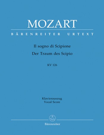 Il Sogno di Scipione KV126 Oper,  Klavierauszug Mller, Karl-Heinz, Ed Metastasio, Pietro, Libretto