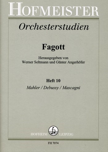 Orchesterstudien fr Fagott Band 10 Mahler, Debussy, Mascagni