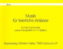 Musik fr feierliche Anlsse: fr Blasorchester Bariton in C