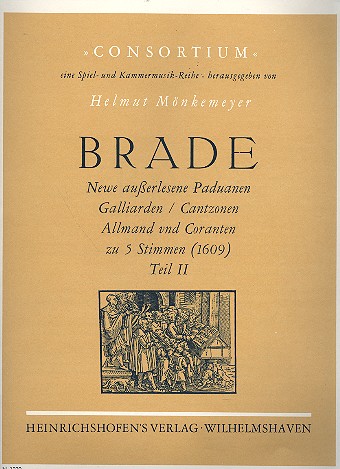 Newe außerlesene Paduanen, Galliarden, Cantzonen, Allmand und Coranten für Blockflöten (SSATB) 5 Stimmen 1609,  Partitur