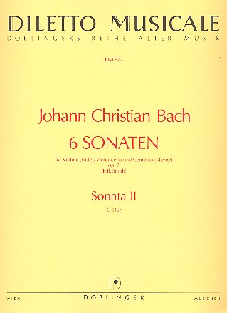 6 Sonaten Nr.2 fr Violine (Fl), Violoncello und Cembalo (Klavier) Smith, Erik, Ed