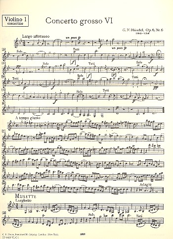 Concerto grosso g-Moll op.6,6 HWV324 fr Streichorchester Violine solo 1