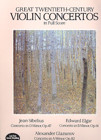 Great 20th century violin concertos full score (Sibelius, Elgar and Glasunov)