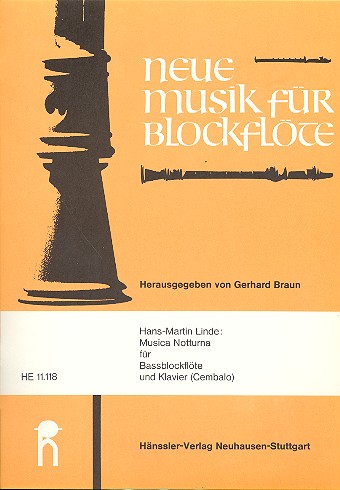 Musica Notturna für Bassblockflöte und Klavier Braun, Gerhard, Ed