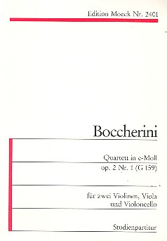 Streichquartett  c-Moll op.2,1 G159 fr 2 Violinen, Viola und Violoncello Studienpartitur