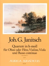 Quartett h-Moll fr Oboe (Flte), Violine, Viola und Bc Stimmen