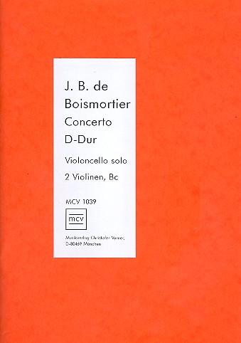 Konzert D-Dur fr Violoncello solo, 2 Violinen und Bc. Partitur und Stimmen