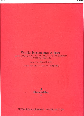 Weisse Rosen aus Athen: fr Gesang und Akkordeon