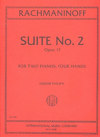 Suite no.2 op.17 2 pianos 4 hands 2 scores